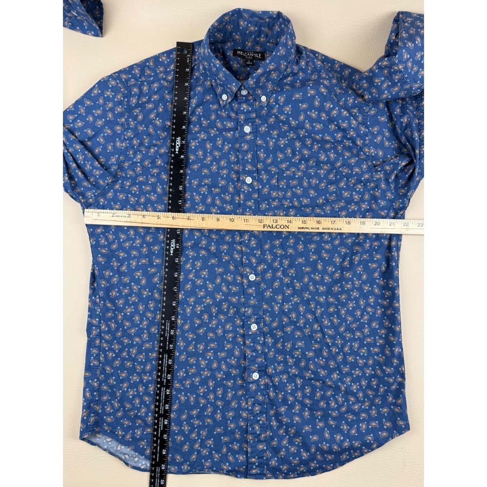Preppy Button Down Cotton Paisley Print Shirt Large J. Crew Mercantile - Picture 4 of 6
